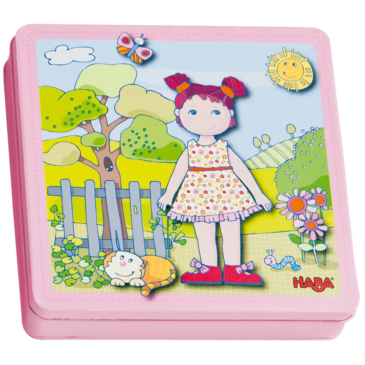 HABA Dress-Up Doll Magnetic Game Box & Magnetic Puzzle for Toddlers, Road Trip Toy for Kids, Toddler Activities for 2-4 Year Olds, 54 Piece Set